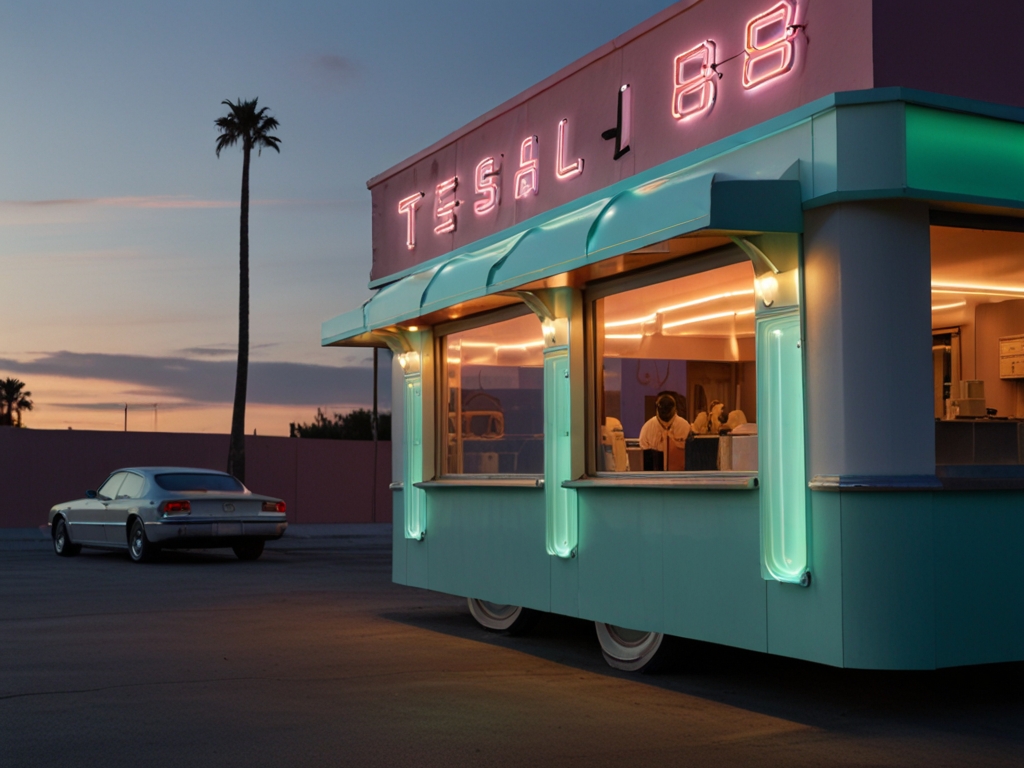 Tesla's new diner flips fries and popcorn, but where's the Dogecoin?
