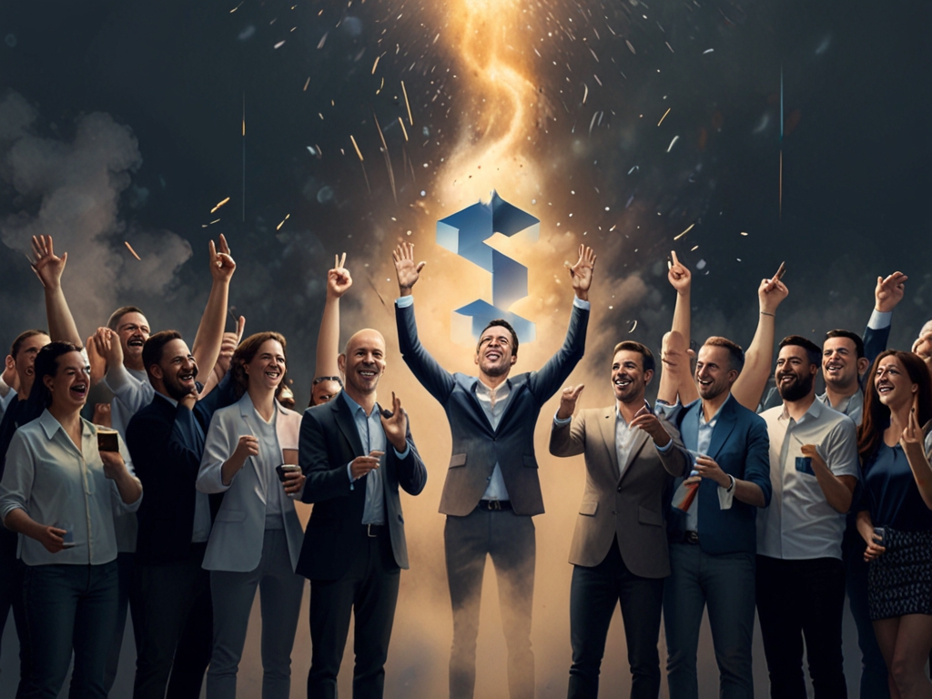 Coinbase hits major milestone! Team celebrates as joint hearing looms. Congrats!